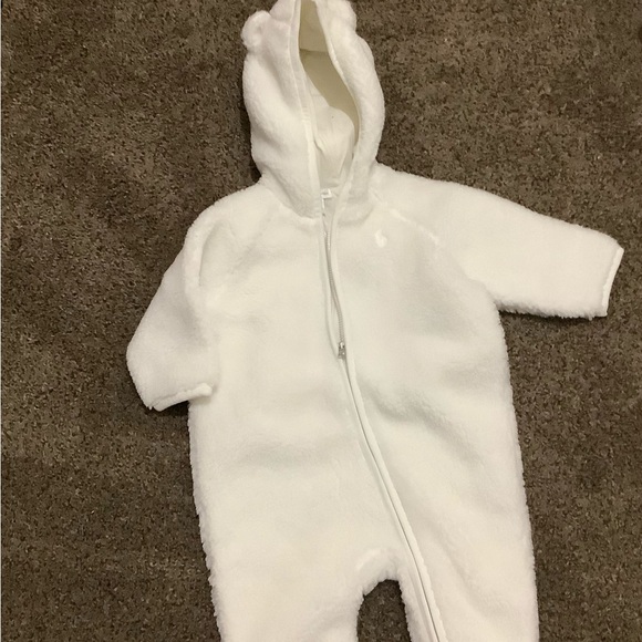NEW with Tags Ralph Lauren Baby 9M  White Hooded Barn Bunting Jacket WinterCover - Picture 9 of 10